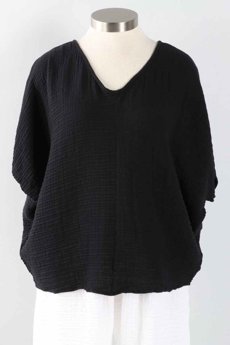 Kami Top Plus - Black Gauze 