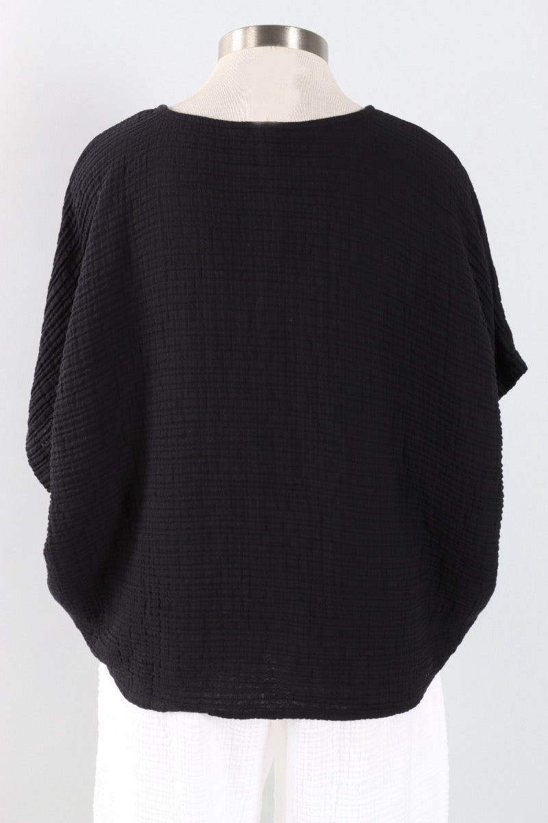 Kami Top - Black Gauze 