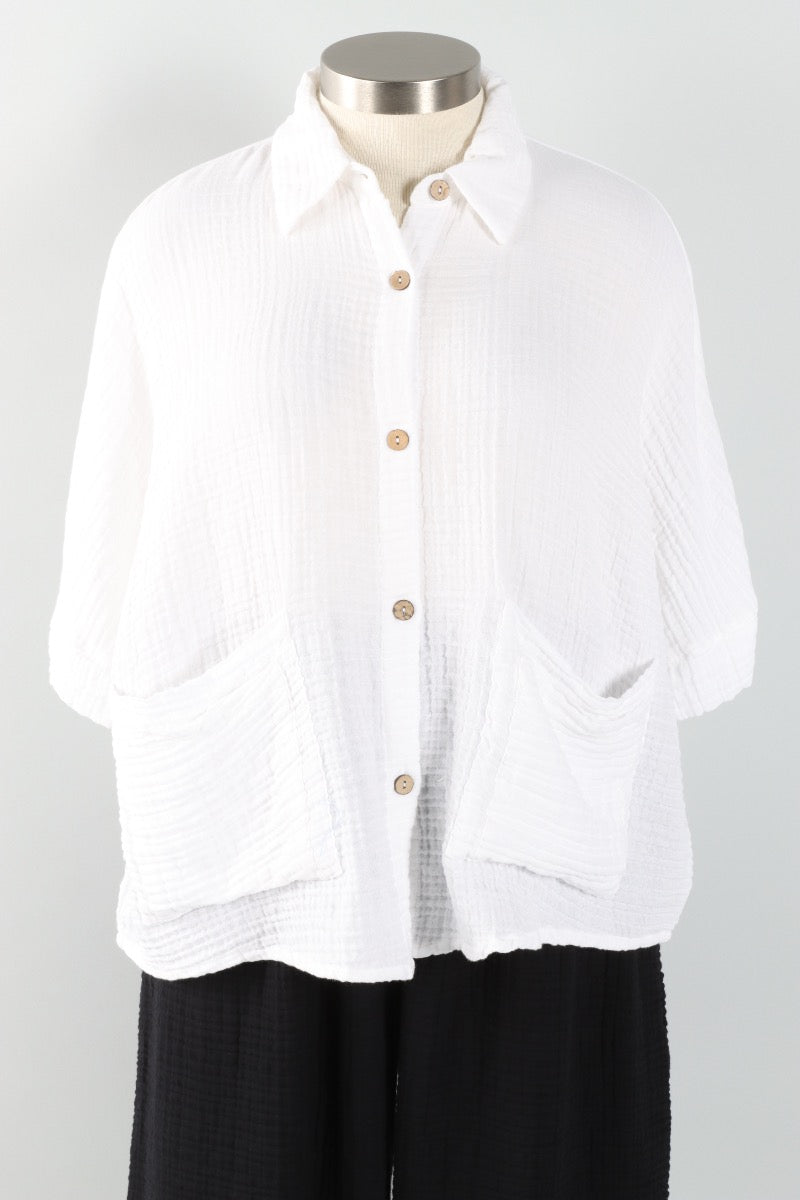 Prince Shirt - White Gauze