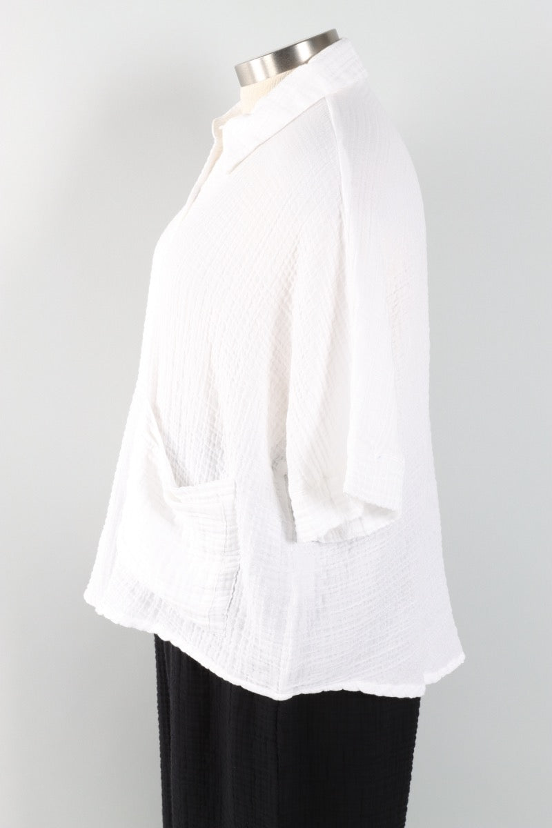 Prince Shirt Plus - White Gauze 