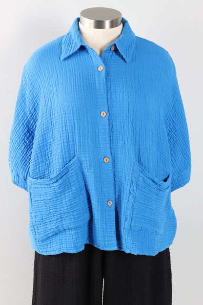 Prince Shirt - Turquoise Gauze 