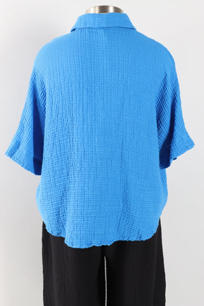 Prince Shirt Plus - Turquoise Gauze