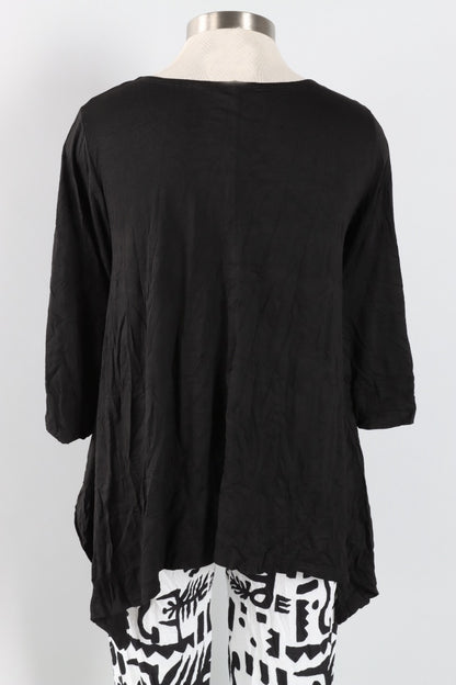 Juliette Top - Black Crinkle