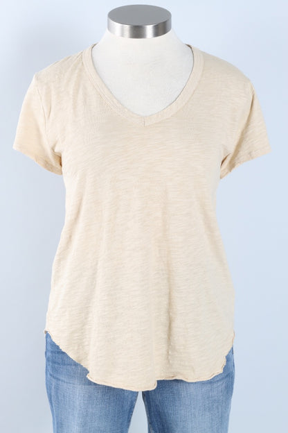 V-Neck Tee - Raw Linen