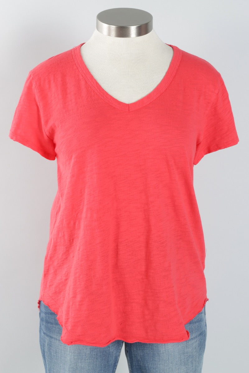 V-Neck Tee - Fiery Glow