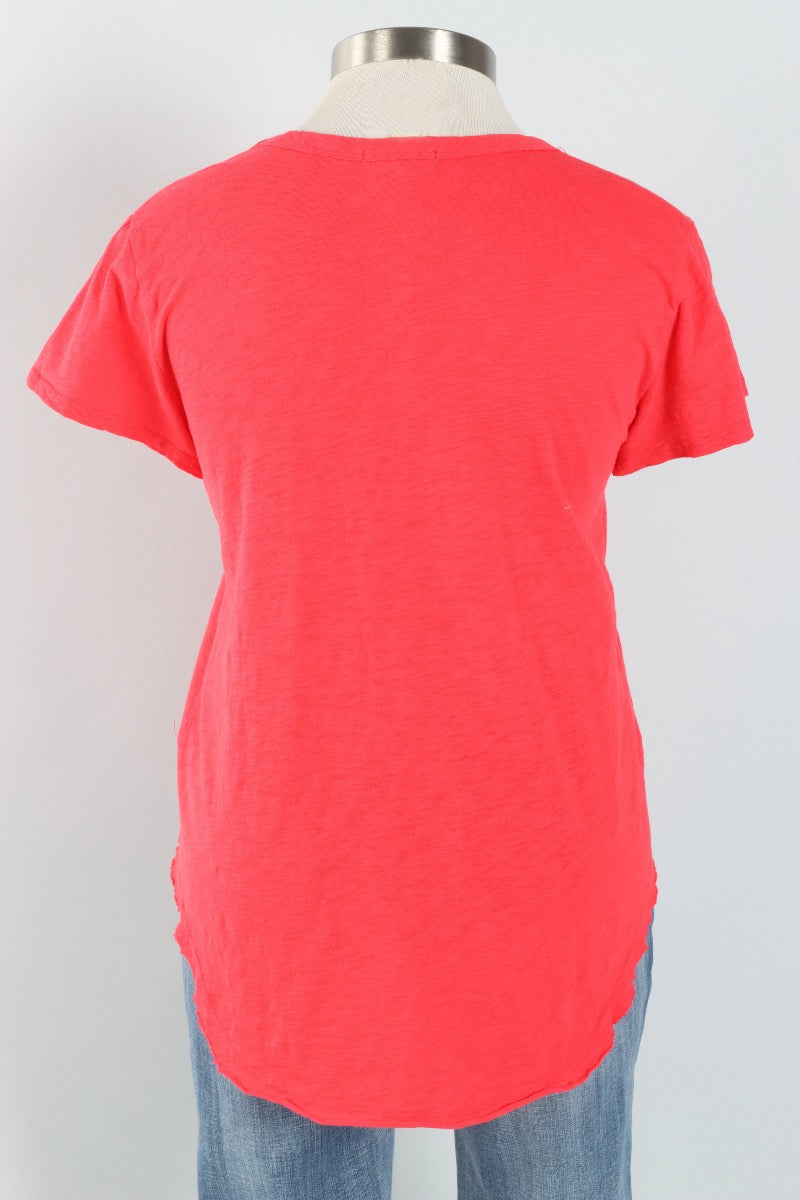 V-Neck Tee - Fiery Glow