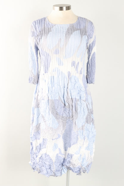 3/4 Sleeve Smash Pocket Dress - Lyric Blues