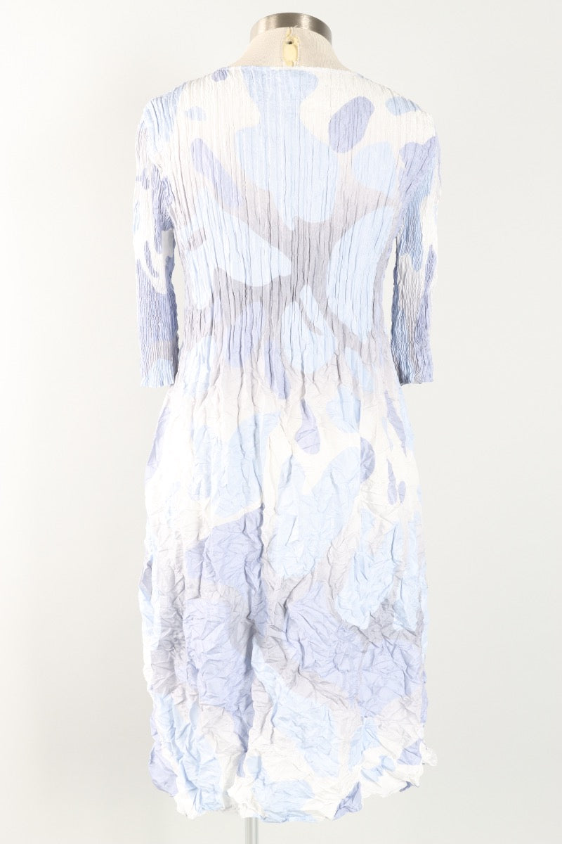 3/4 Sleeve Smash Pocket Dress - Lyric Blues