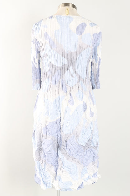 3/4 Sleeve Smash Pocket Dress - Lyric Blues
