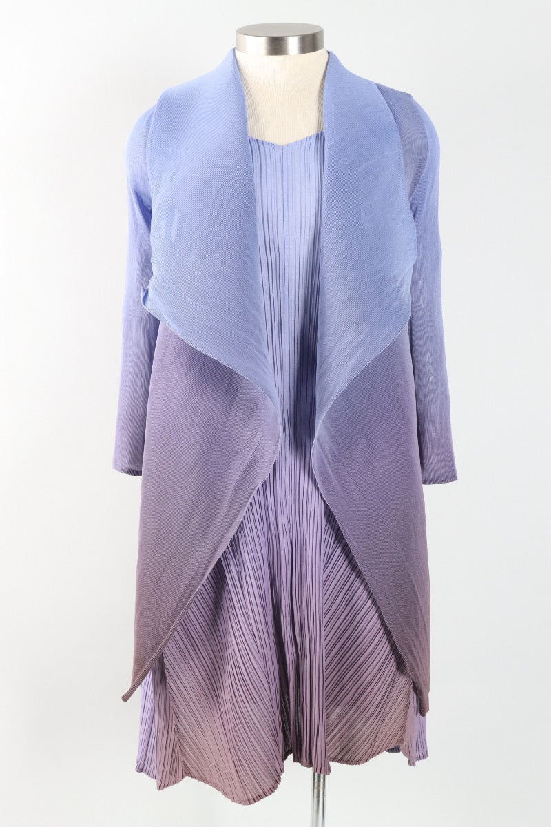 Short Collare Coat - Grapemist to Stone