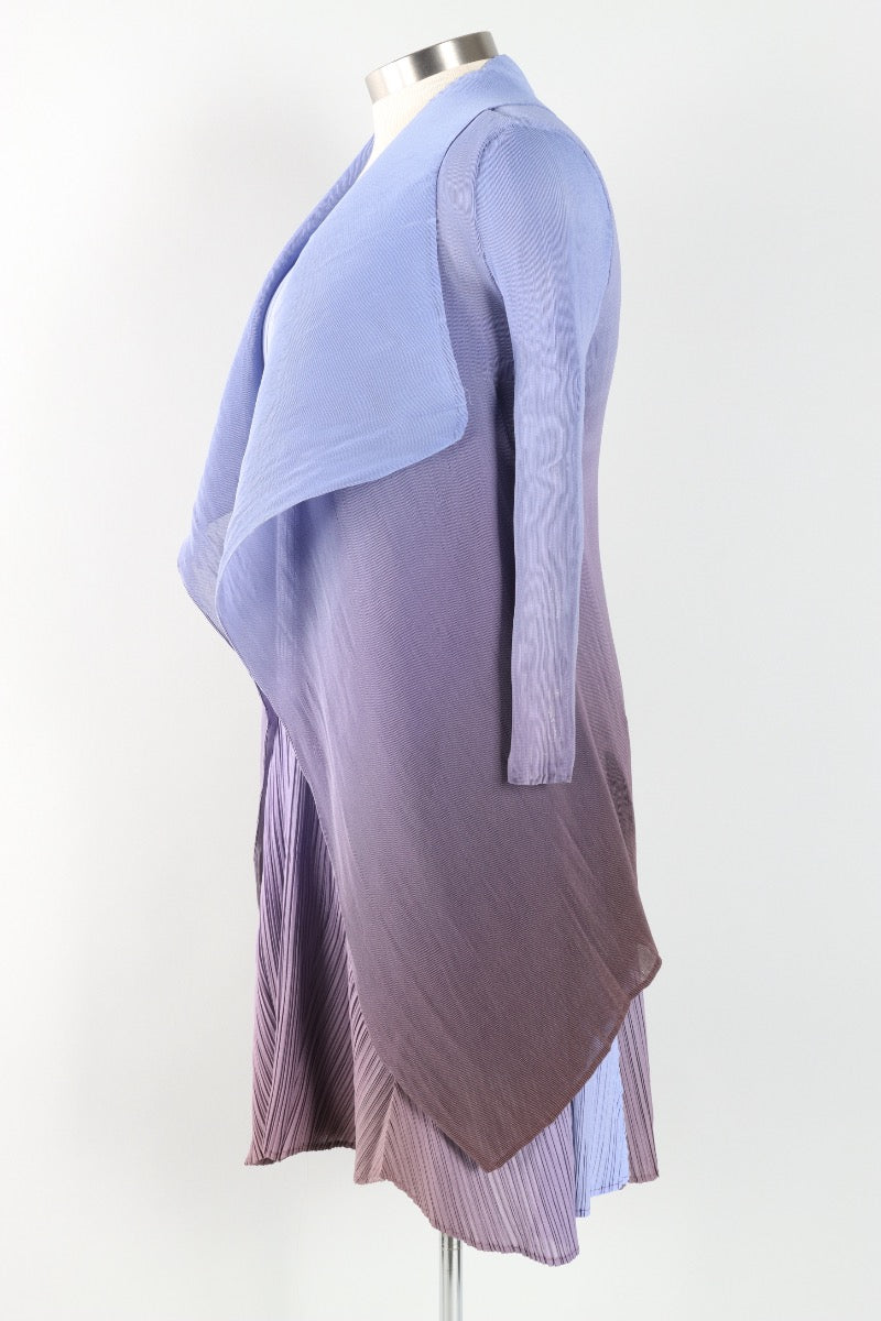 Short Collare Coat - Grapemist to Stone