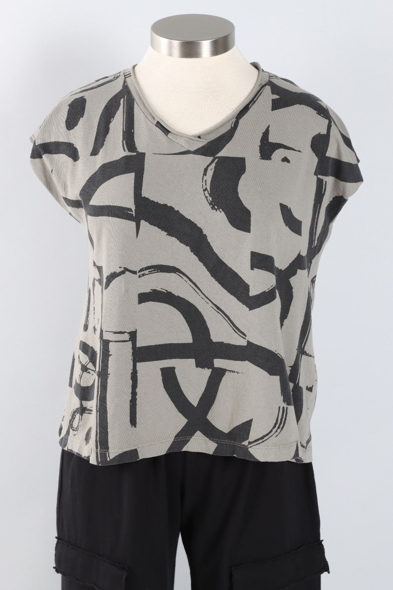 V-Neck Top - Moss