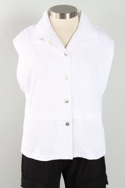 Mesh Pocket Vest - White