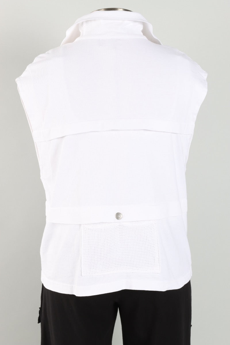 Mesh Pocket Vest - White