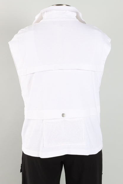 Mesh Pocket Vest - White