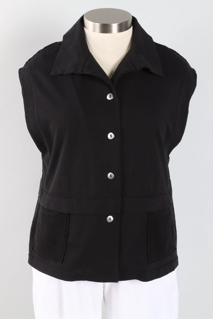 Mesh Pocket Vest - Black