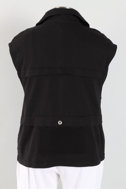 Mesh Pocket Vest - Black