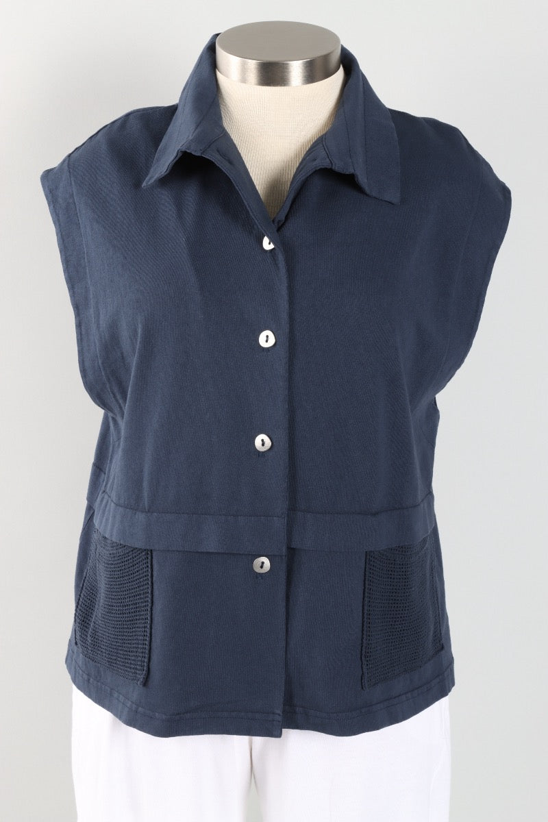 Mesh Pocket Vest - Ink