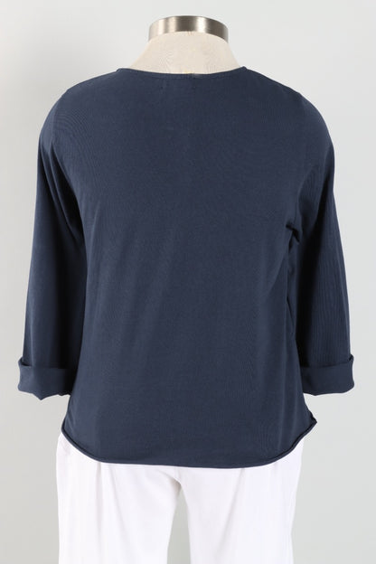 Double Button Top - Ink