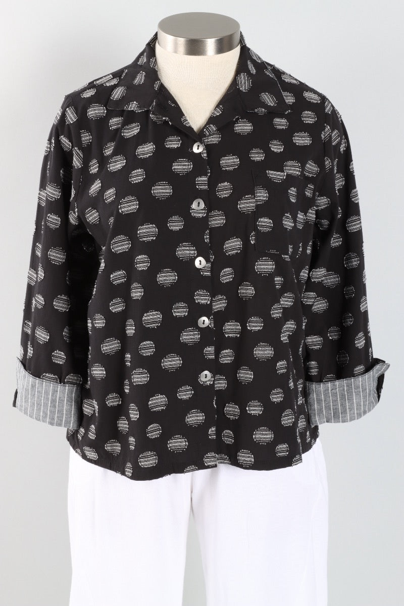 Jacquard Dot Shirt - Black
