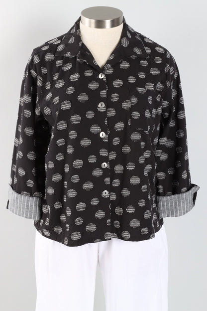 Jacquard Dot Shirt - Black