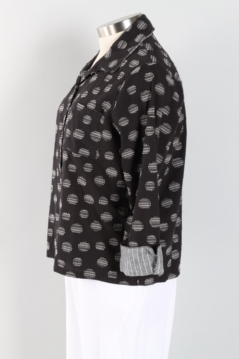 Jacquard Dot Shirt - Black