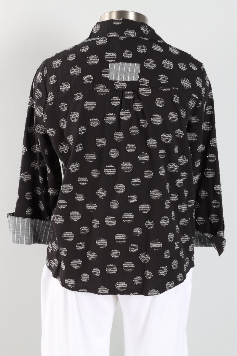 Jacquard Dot Shirt - Black