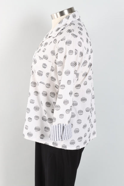 Jacquard Dot Shirt - White
