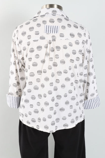 Jacquard Dot Shirt - White