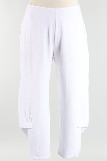 Barrel Crop Pant - White