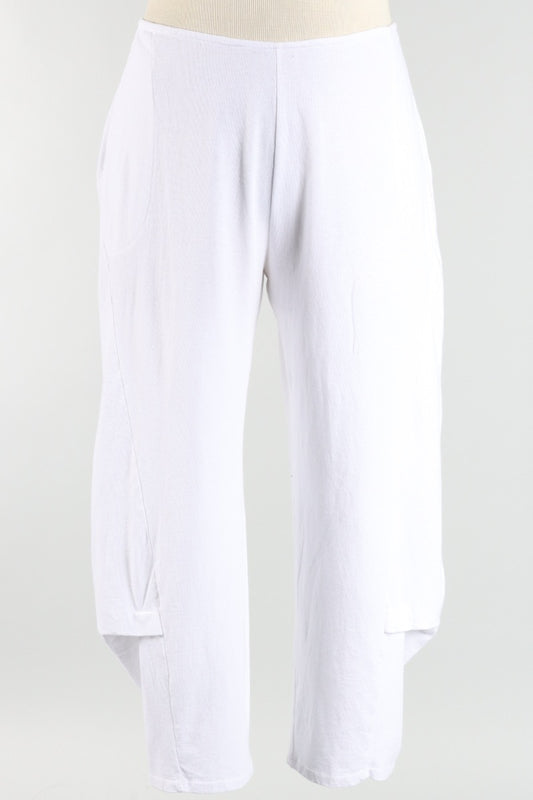 Barrel Crop Pant - White