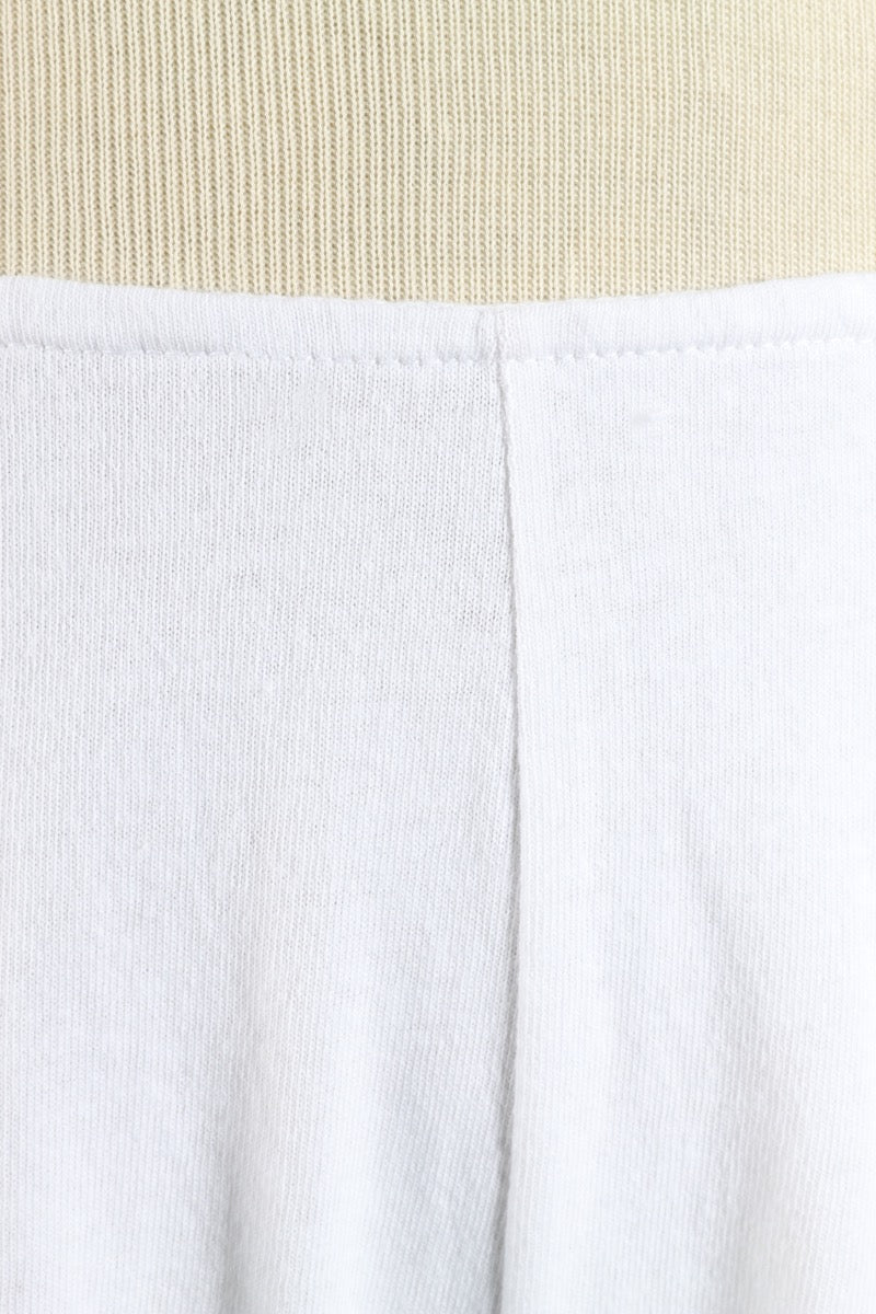 Barrel Crop Pant - White
