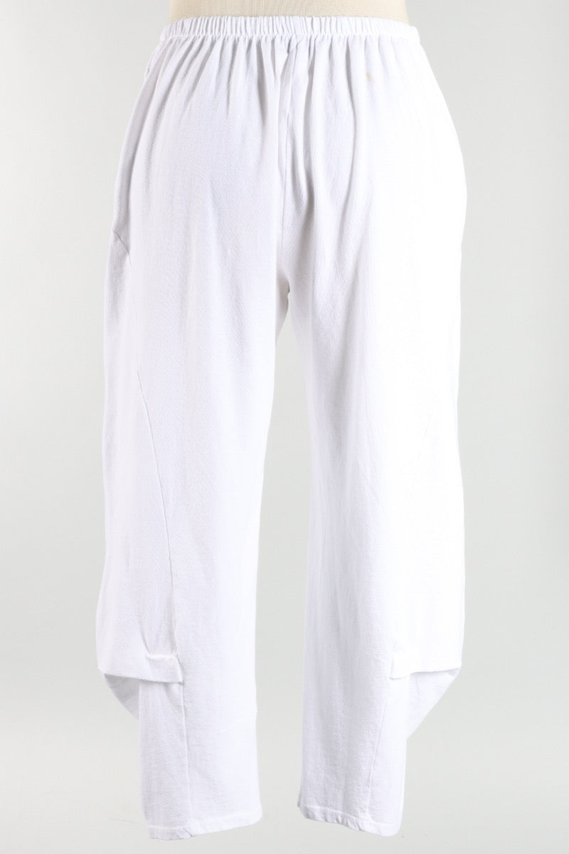 Barrel Crop Pant - White