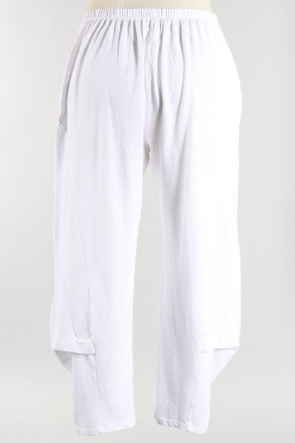 Barrel Crop Pant - White