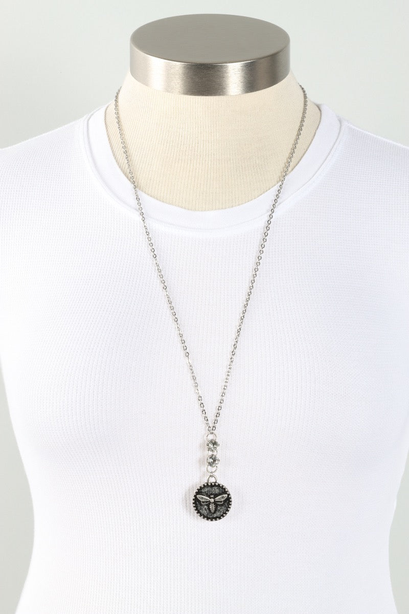 Bee Necklace - Silver