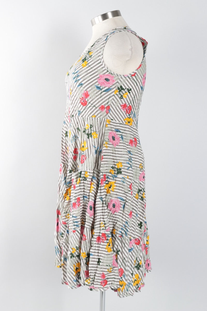 Joy Dress - Floral & Stripes