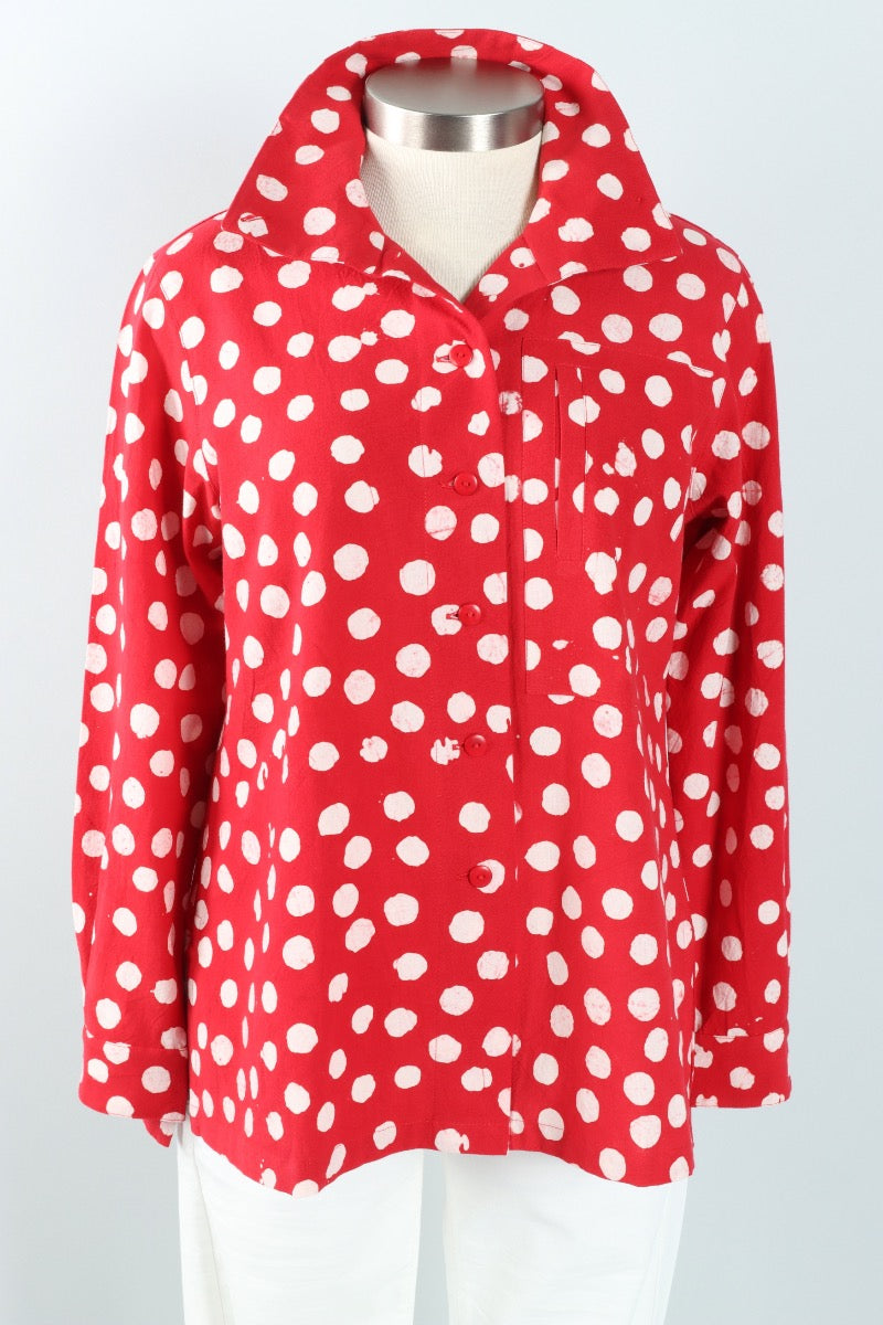 Hi Collar Big Shirt - Milan Effervescence