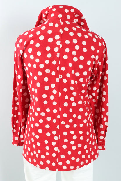 Hi Collar Big Shirt - Milan Effervescence