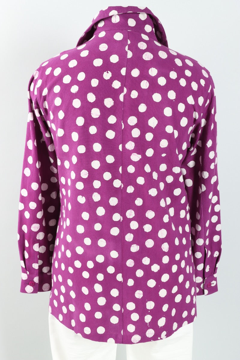 Hi Collar Big Shirt Plus - Purple Effervescence