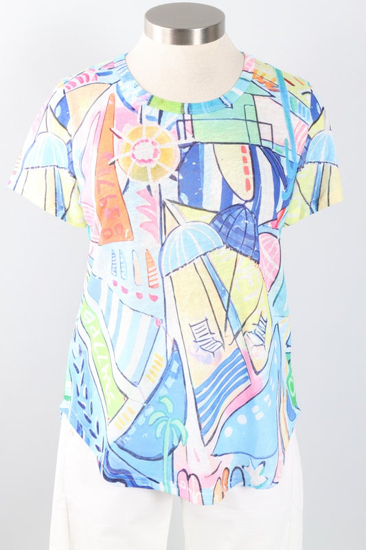 Scoop Neck Top - Sailboat