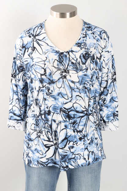 V Neck Sweater - Blue