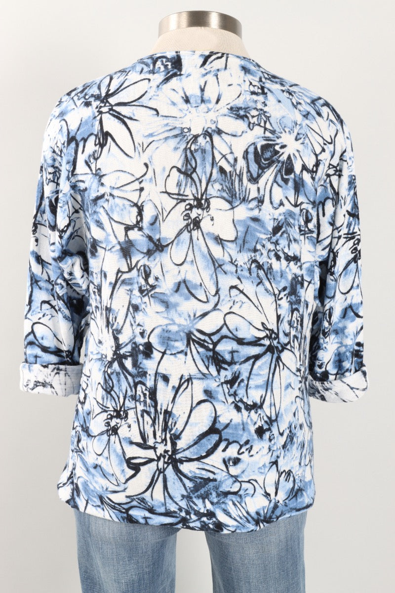 V Neck Sweater - Blue