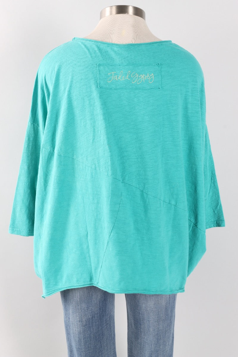 Be Free Top - Vintage Turquoise