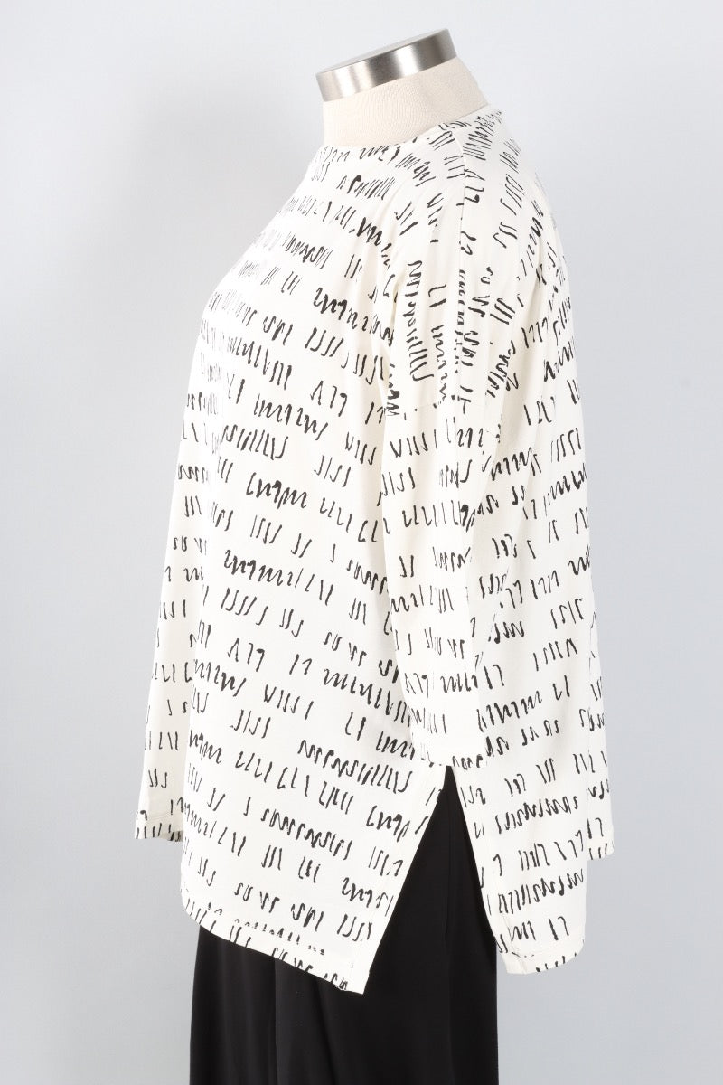 Karen Top - Ivory Script Print