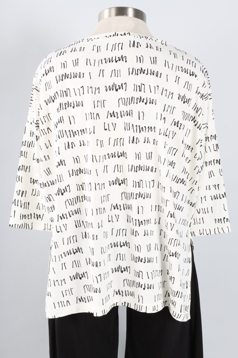 Karen Top - Ivory Script Print