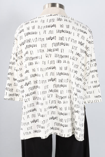 Karen Top - Ivory Script Print