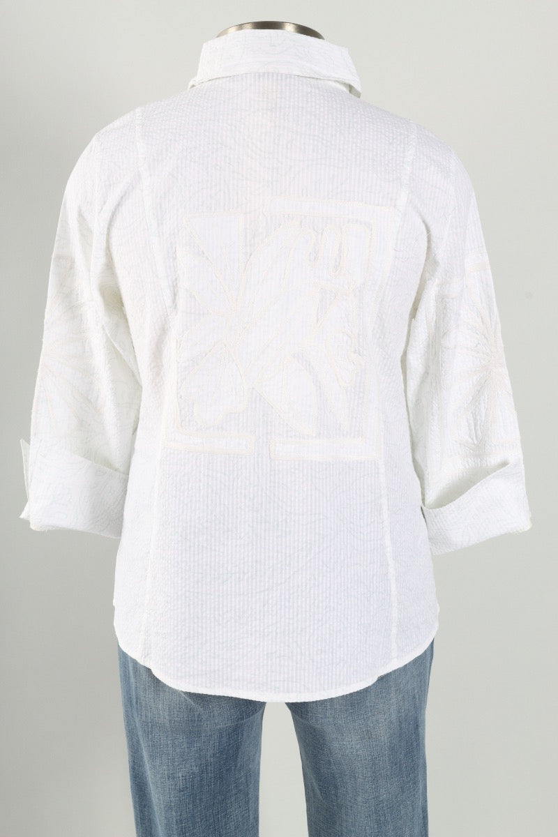 Willow Applique Shirt - Snow
