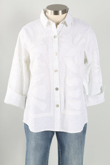 Willow Applique Shirt - Snow
