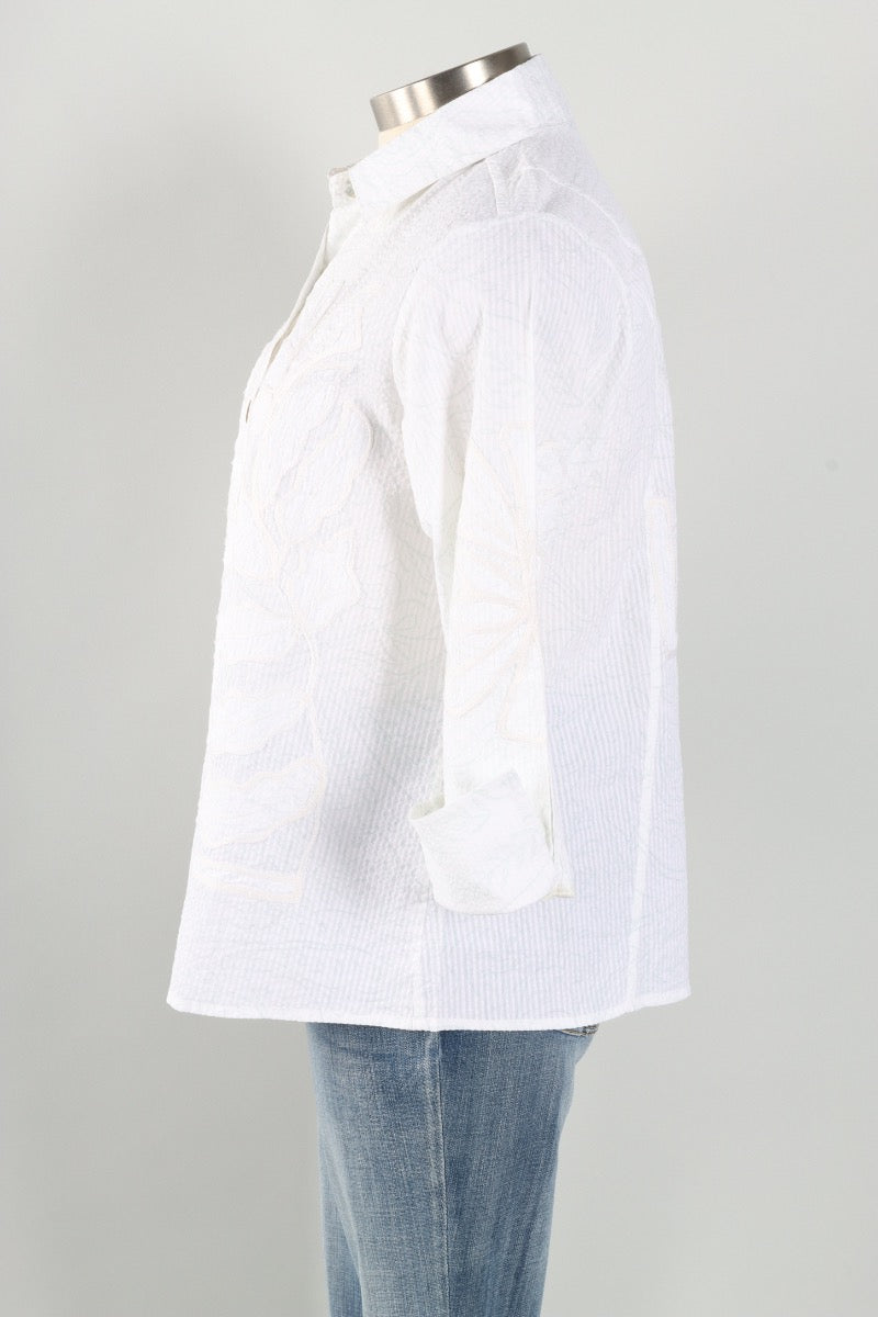 Willow Applique Shirt - Snow