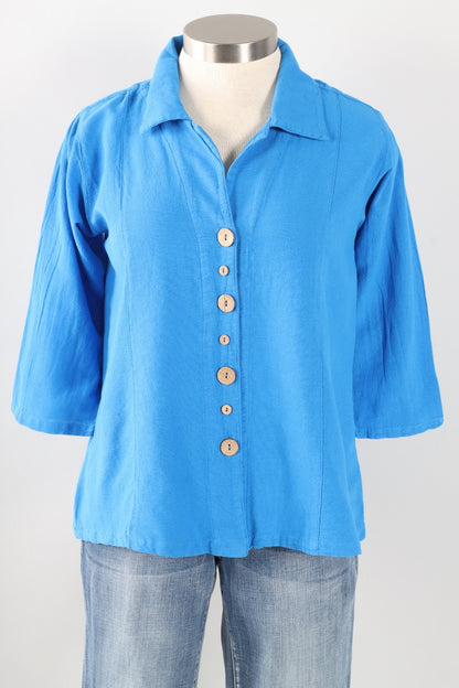 Novelty Button Top Plus - Catalina